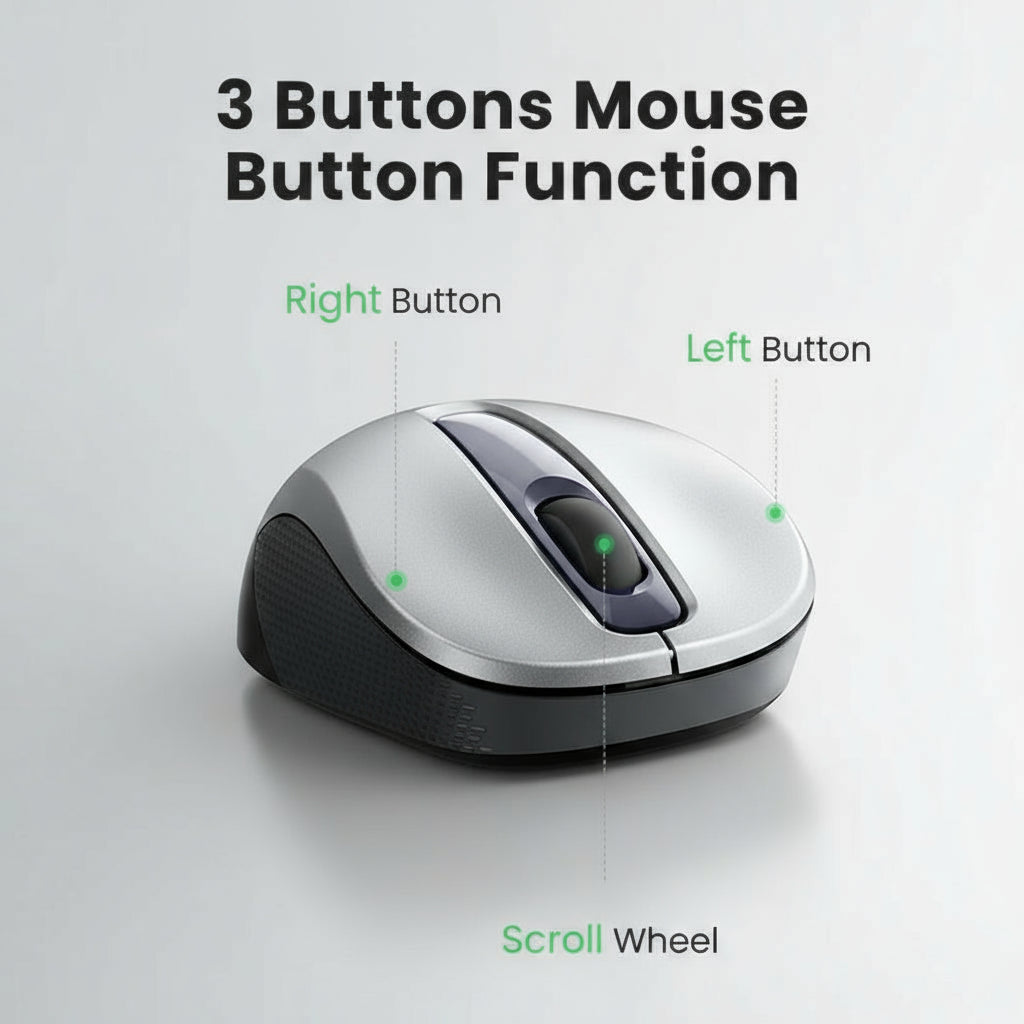 Ergonomic Quiet Wireless MouseTM