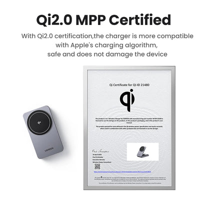 UGREEN 3-in-1 MFi 25W Magnetic Wireless Charger Stand Qi2 Charging For iPhone 16 Pro Max/AirPods 4 For MagSafe Fast Charger