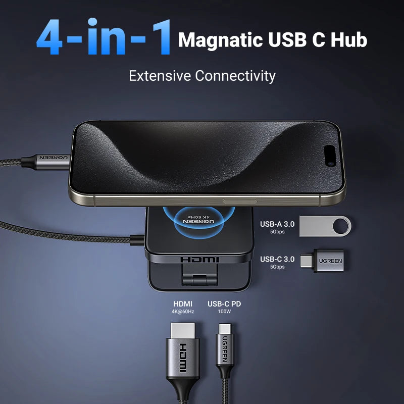 Foldable USB-C HUB 4-in-1