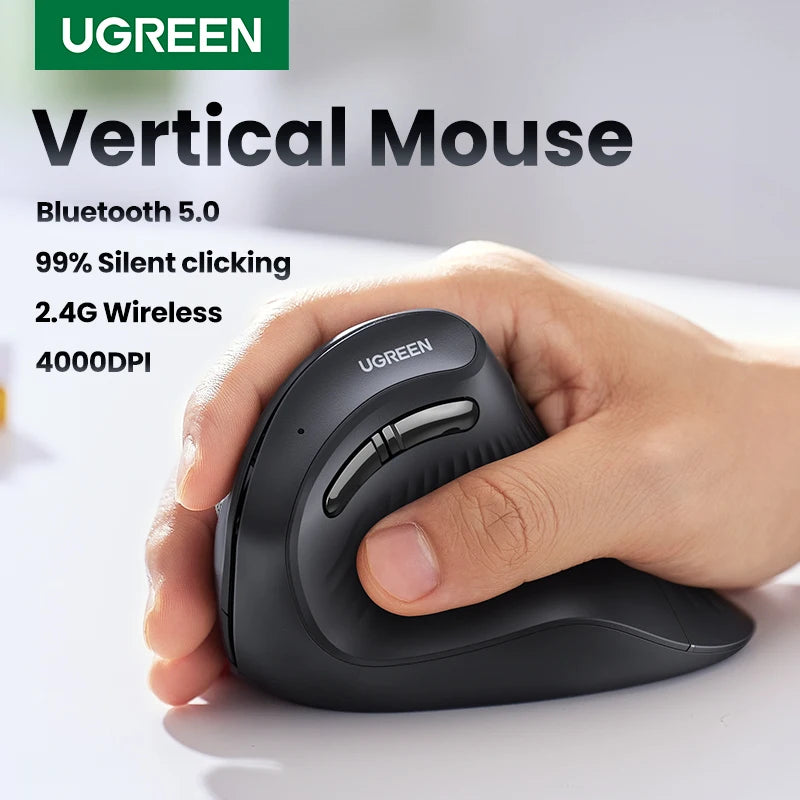 Vertical Mouse Wireless Bluetooth5.0 2.4G Ergonomic